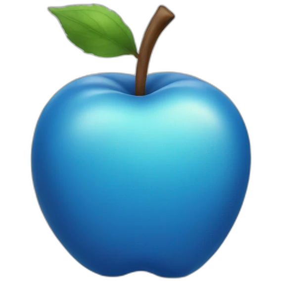 blue apple emoji
