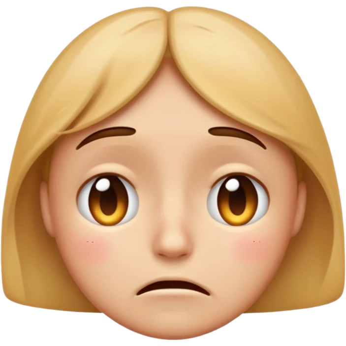 so like a sad face 🥺 and mix of this☺️ and this😔, like someone is sad because you ignore them but they have that cute smiley face with watery but not watery eyes and you cant say no to them, but make it classic emoji not woman or man emoji emoji