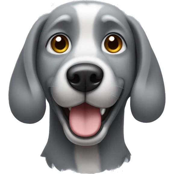 Anthropomorphic gray dog emoji