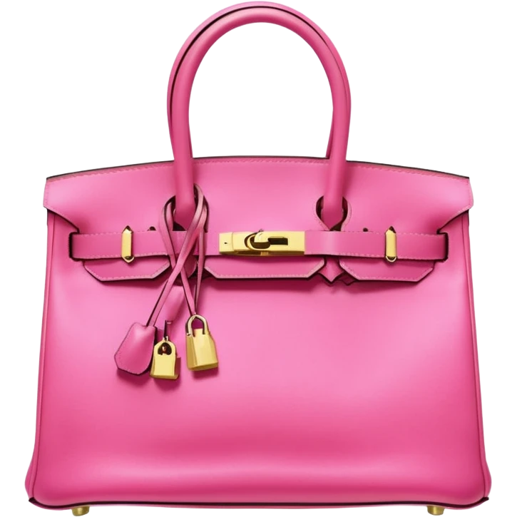 hermes birkin bright bubblegum pink bag gold hardware emoji