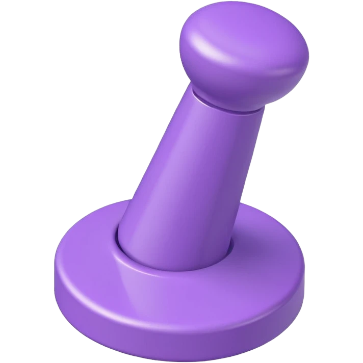 a classic push pin in 3D lilac style emoji