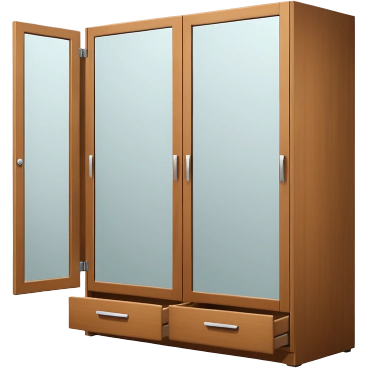wardrobe modern closed mirror door emoji