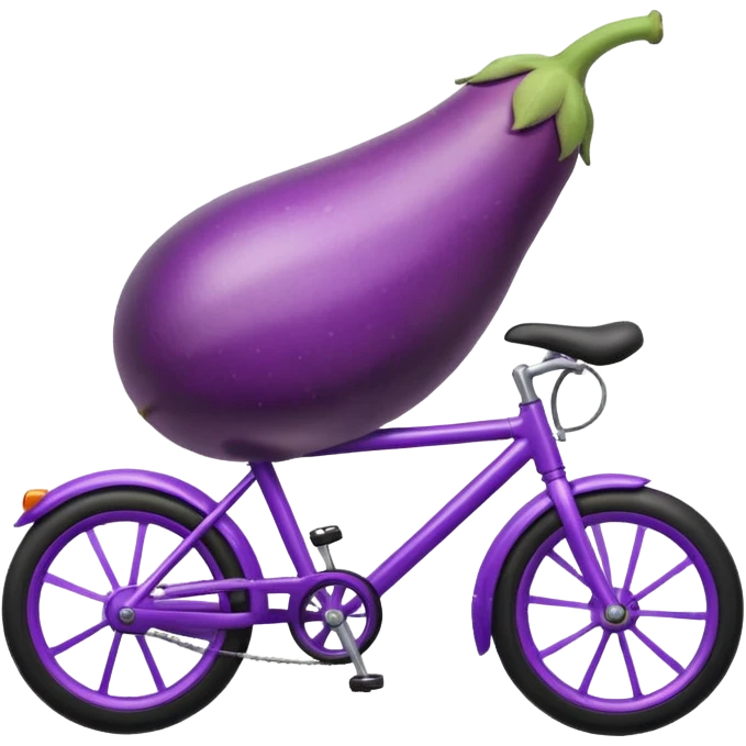 Eggplant on a bike emoji