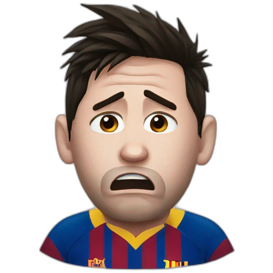 Messi crying hard emoji