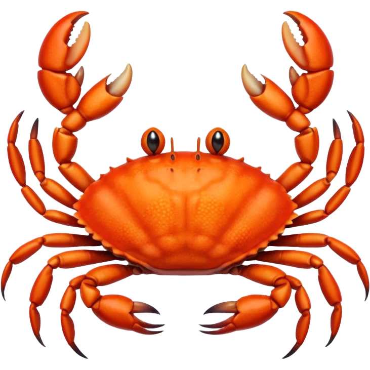 Smiling crab emoji