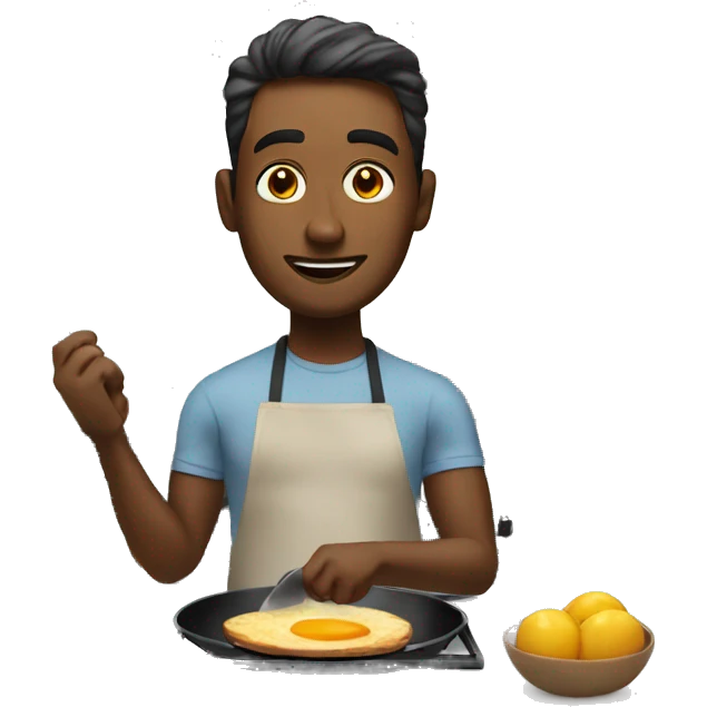Man cooking breakfast  emoji