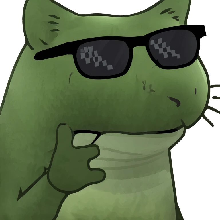 Cat with sunglasses emoji