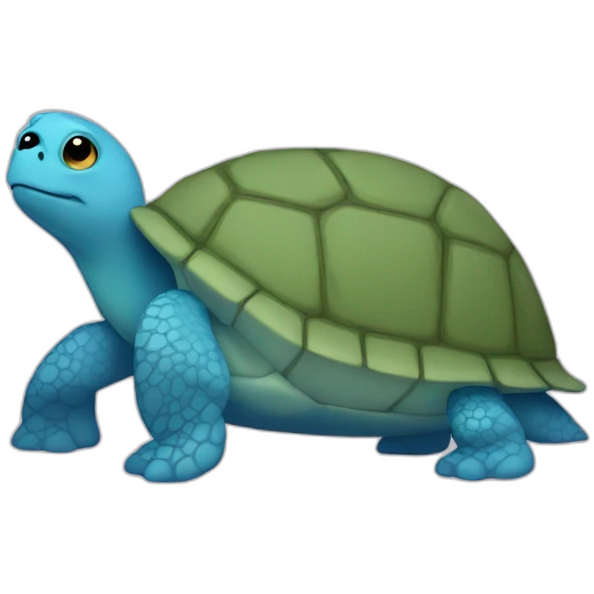 trans flag colored turtle emoji