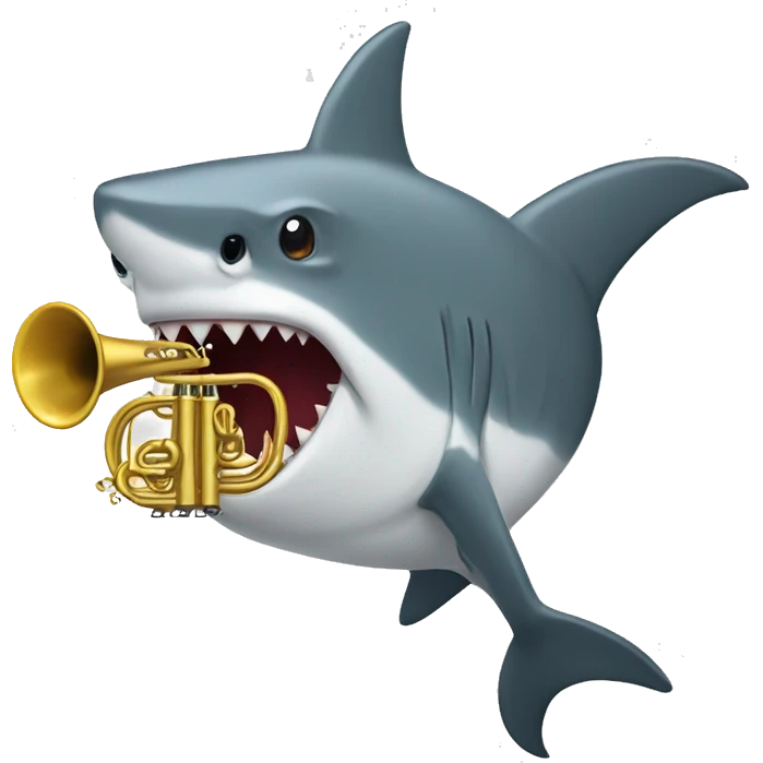 shark with trumpet emoji