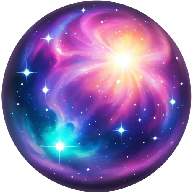 Sparkly Nebula galaxy orb emoji