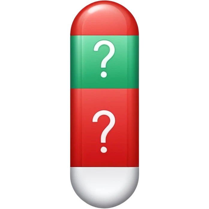 A vertical capsule-shaped progress bar with a color gradient from green at the bottom to red at the top. The bar is divided into segments by thin lines, with bold, outlined numbers scaling upward next to it. The very top segment is marked with a white question mark." emoji