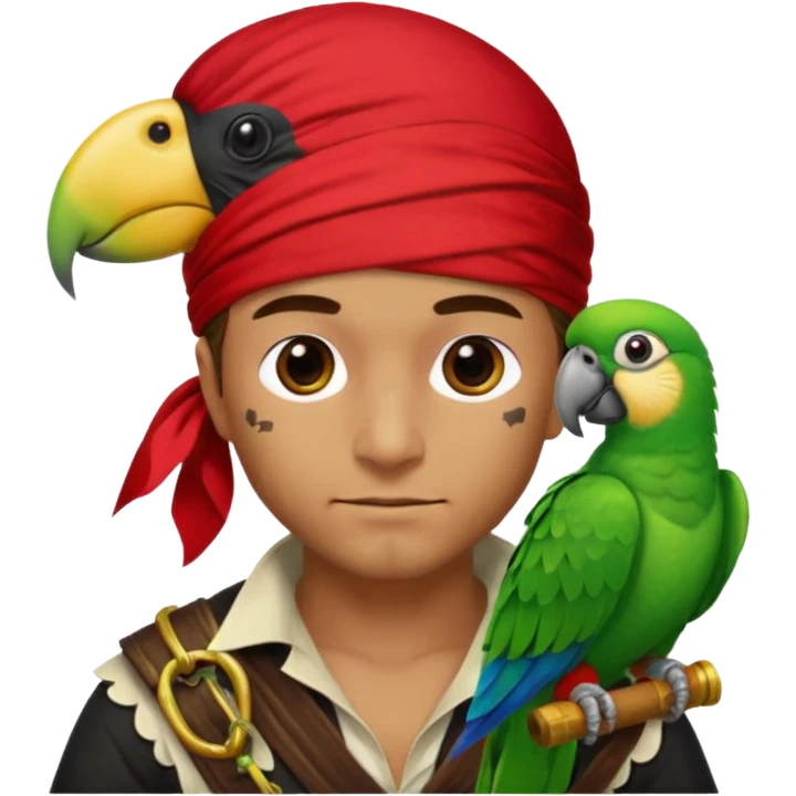 pirate and parrot emoji