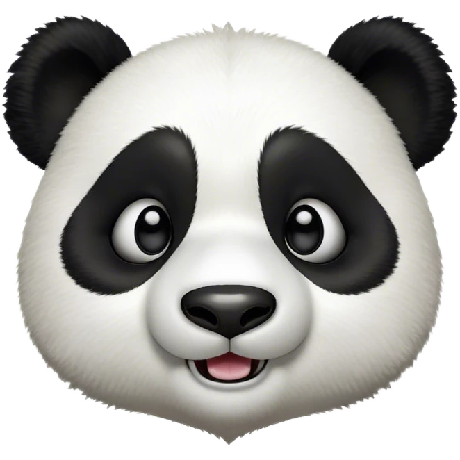 Cinematic Comical Panda Portrait Emoji, Head tilted dramatically with an exaggeratedly amused expression, featuring a striking black and white Fur with a quirky, playful expression and wide, expressive eyes filled with humorous disbelief, Simplified yet hilariously expressive features, highly detailed, glowing with a slightly sassy glow, high shine, dramatic yet playful, stylized with an air of cheeky charm, bright and endearing, soft glowing outline, capturing the essence of a spirited and over-the-top panda, so meme-worthy it feels like it could roll its eyes into internet fame instantly! emoji