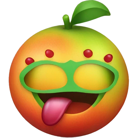 Genetically modified fruit creation process emoji