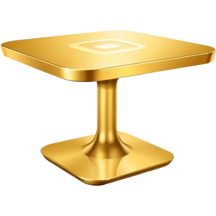 gold futuristic table emoji