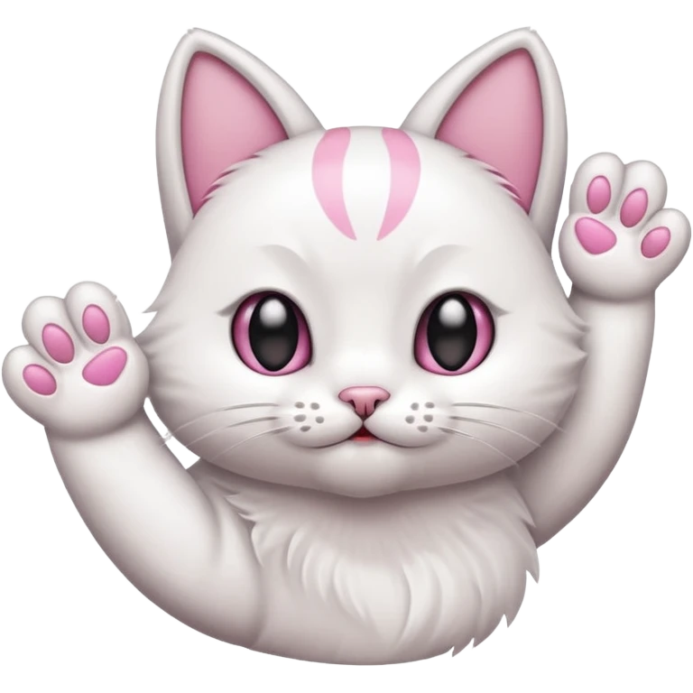 Cat claw showing middle finger  emoji
