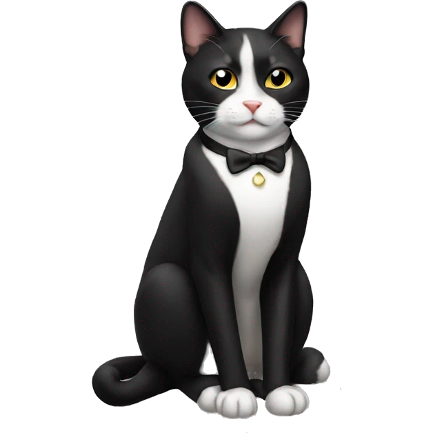 Tuxedo cat emoji
