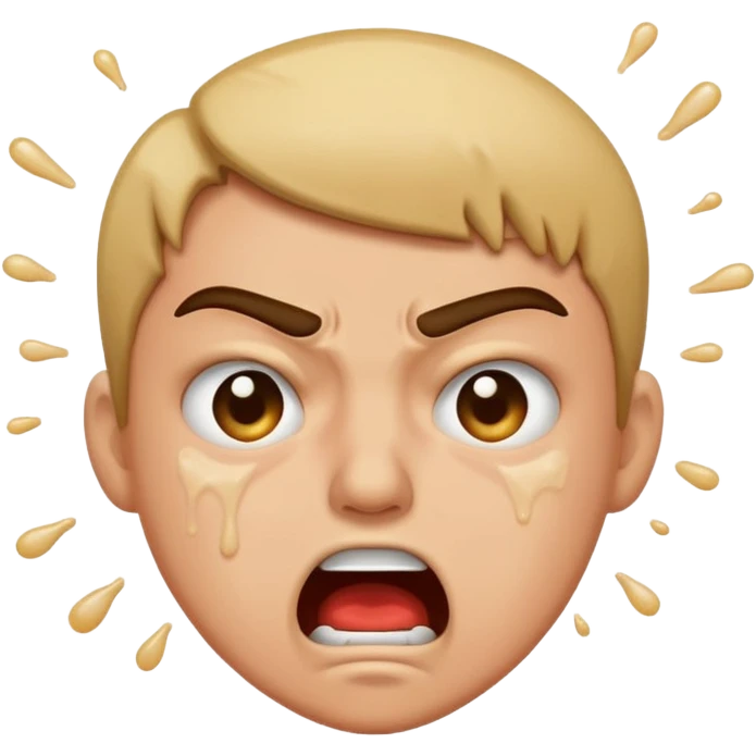 Throwing spit in someone's face emoji