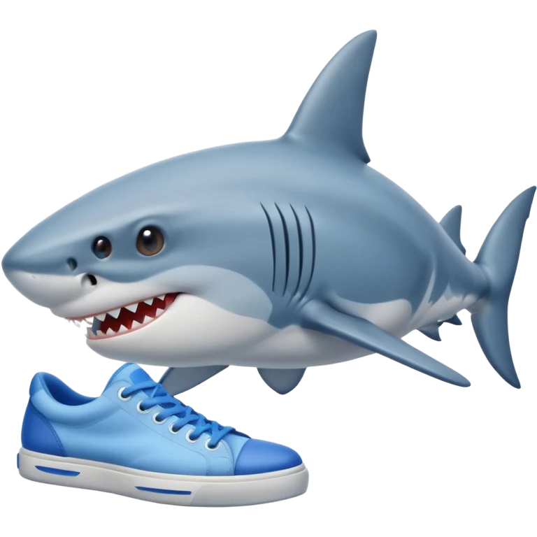 Shark Wearing a Blue shoes emoji