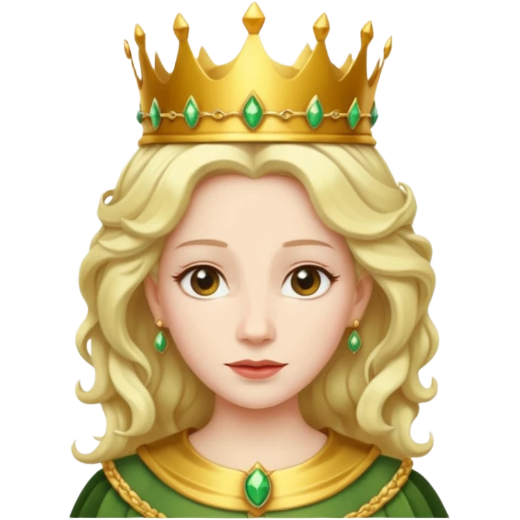 The queen with vine-like hair emoji