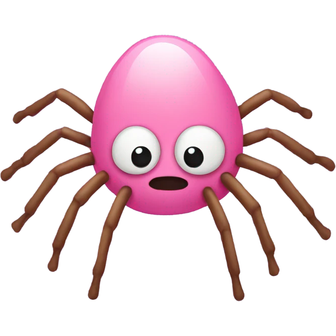 a pink spider poop emoji emoji