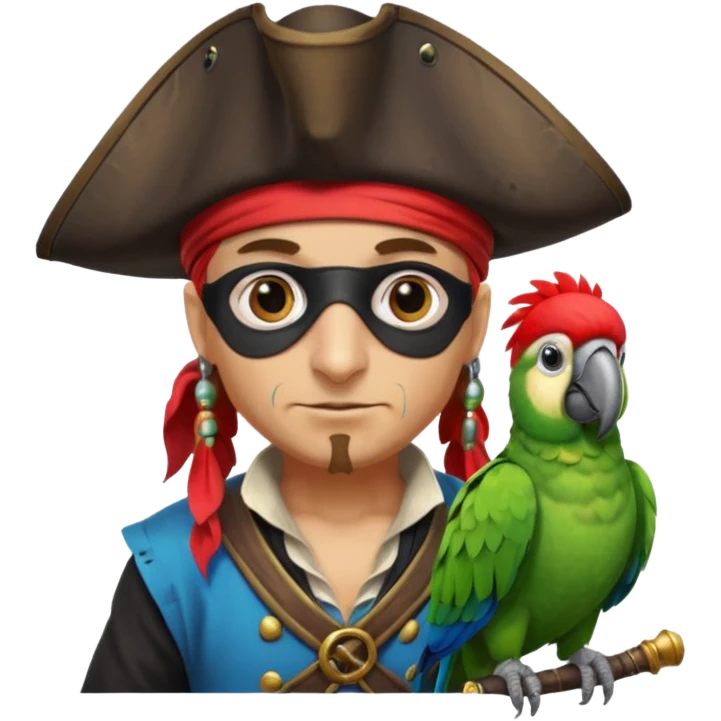 pirate and parrot emoji