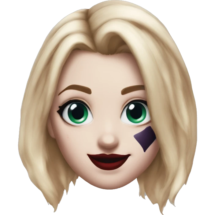 Harley quinn face emoji