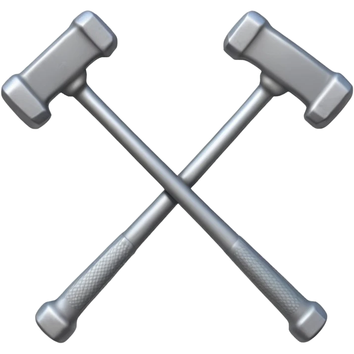 two hammers crossed over each other and a ticekt behind both of them. it has to be the simplest possible emoji