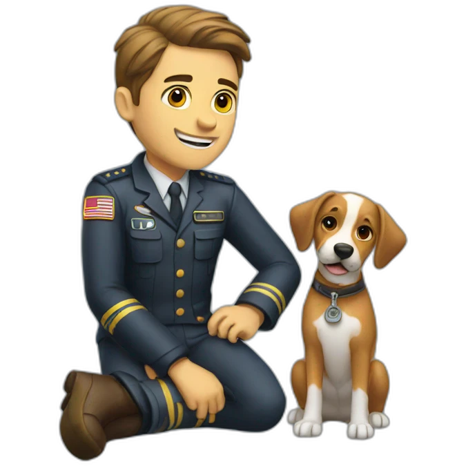 Pilot with dog emoji