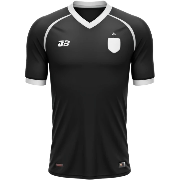 maillot football bande noir sans numéro ni logo emoji