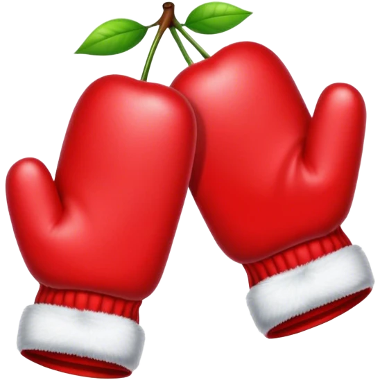 red cherry gloves emoji