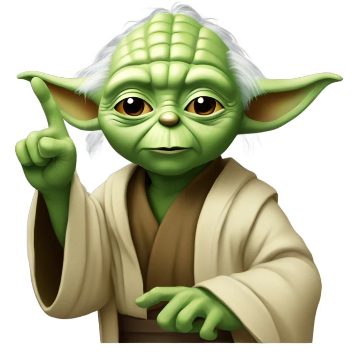 yoda flipping the bird emoji