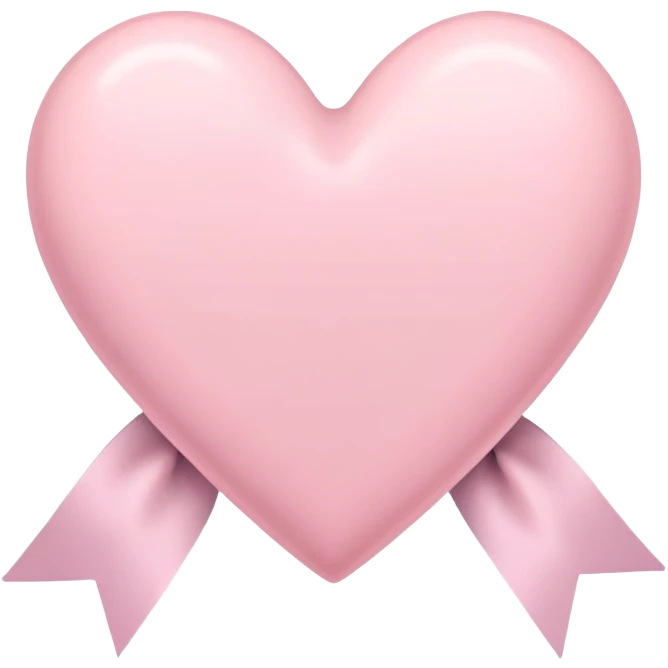 pastel pink heart with a ribbon emoji