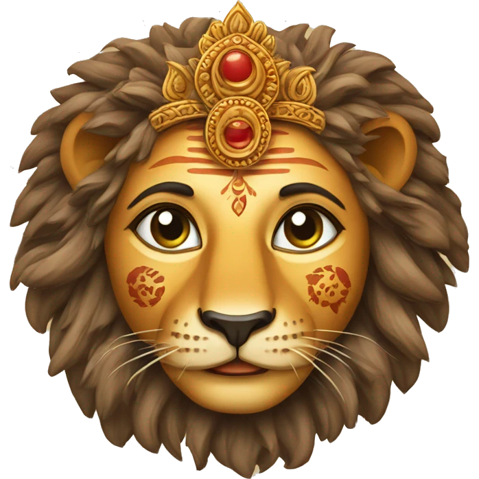 durga matha WITH LION emoji