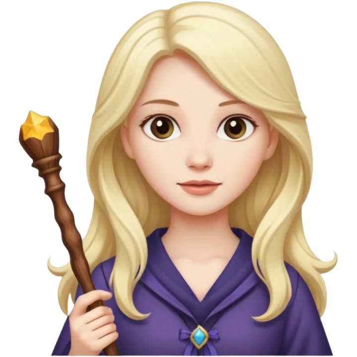 beautiful-haired woman with a wand emoji