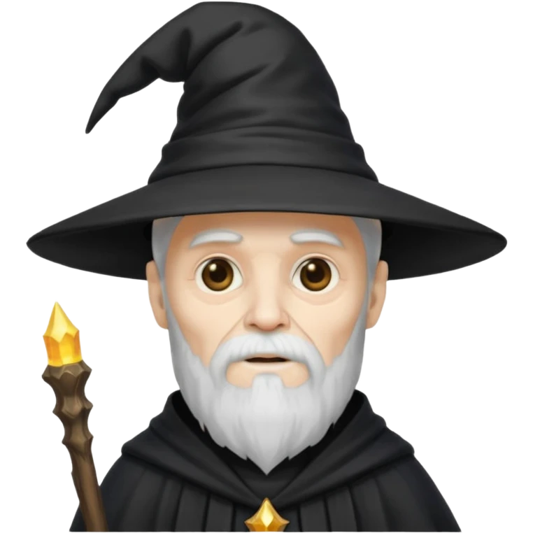 old wizard with visible skeleton black robe and wizard hat  emoji