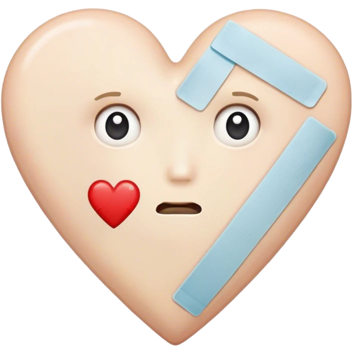 Broken heart with bandaid  emoji