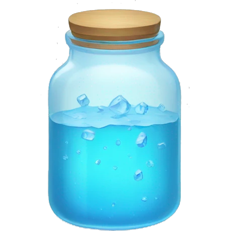 crystal jar filled with water emoji