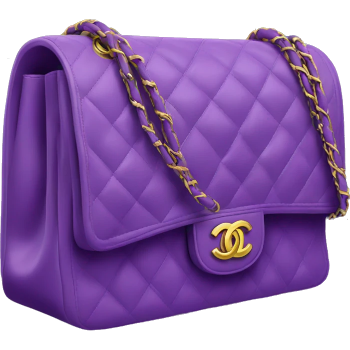 Chanel bag purple emoji