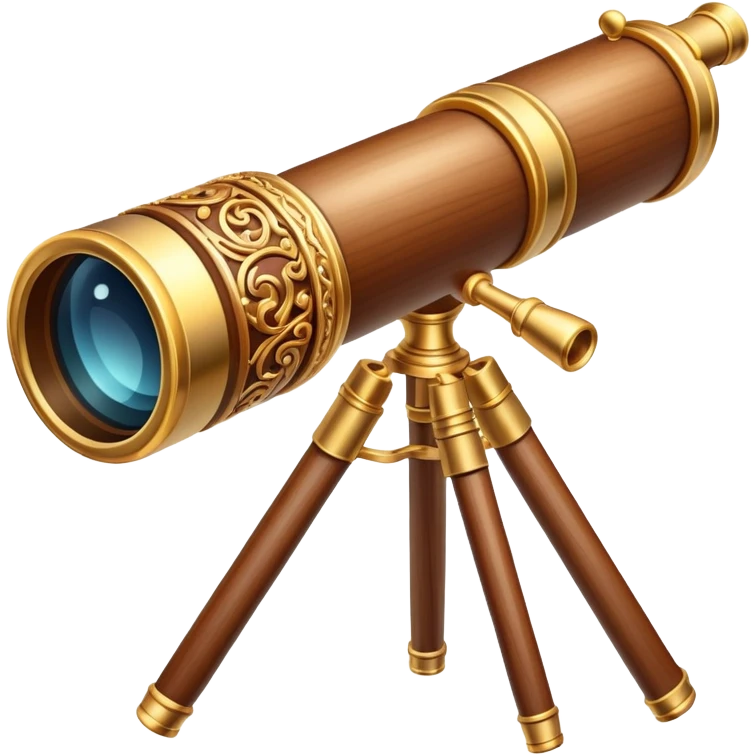 Magical wooden telescope emoji