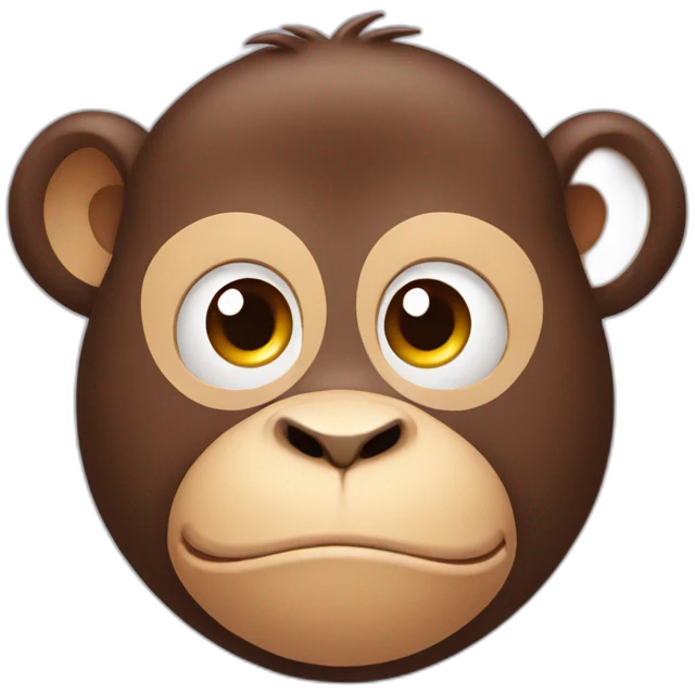 Fat cute monkey emoji