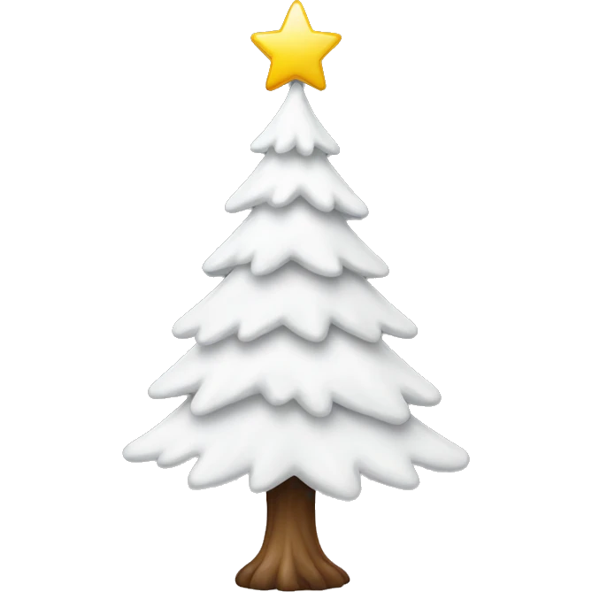 White Christmas tree emoji