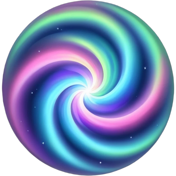 aurora orb, glowing, swirling colors emoji