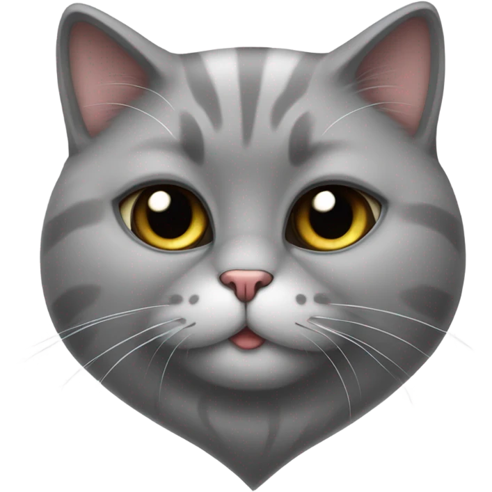 British cat and heart  emoji