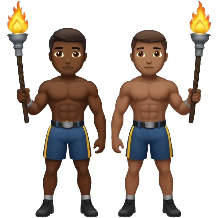 guards holding torches emoji