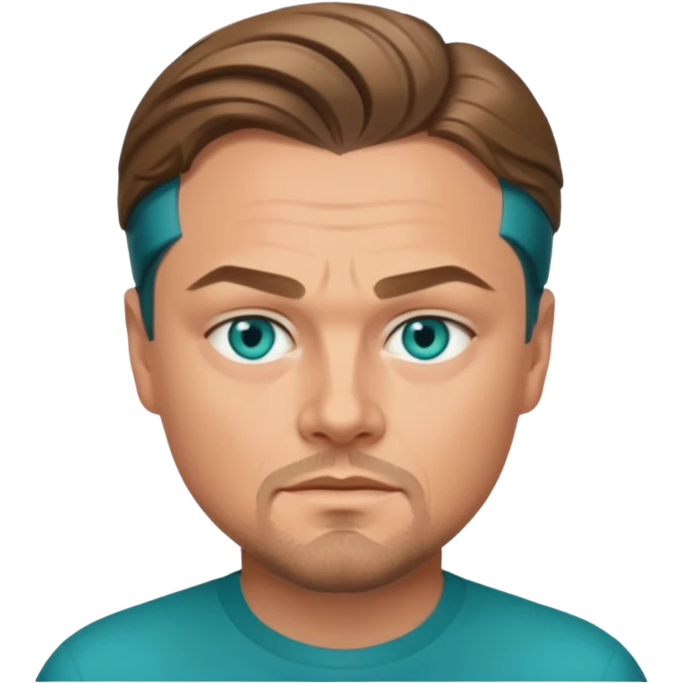 Leonardo DiCaprio with teal eyes emoji