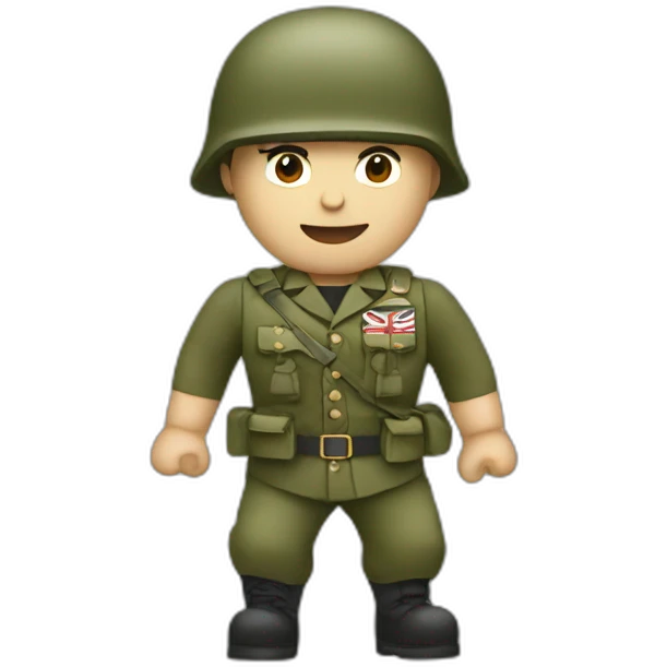 British army striking forward emoji