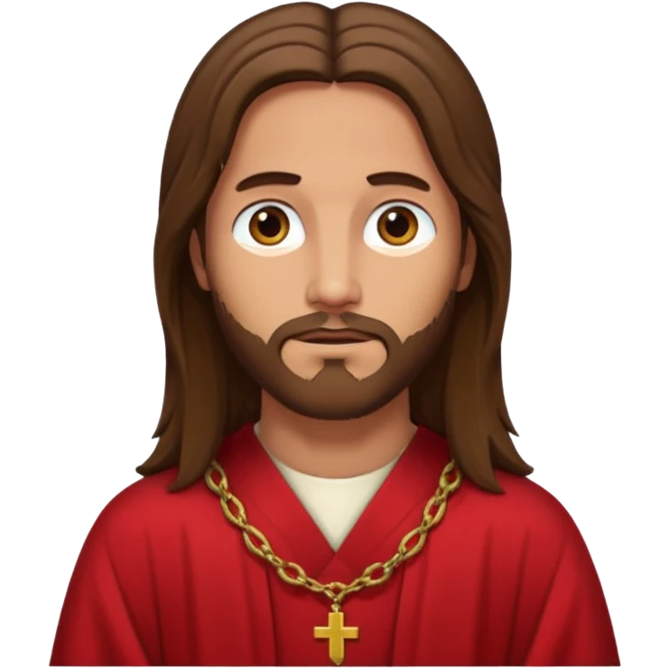 Jesus like the red robe Jesus painting emoji