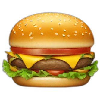 Burger smiling emoji