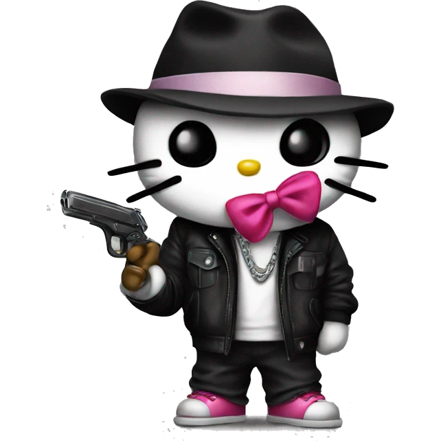Gangster hello kitty emoji